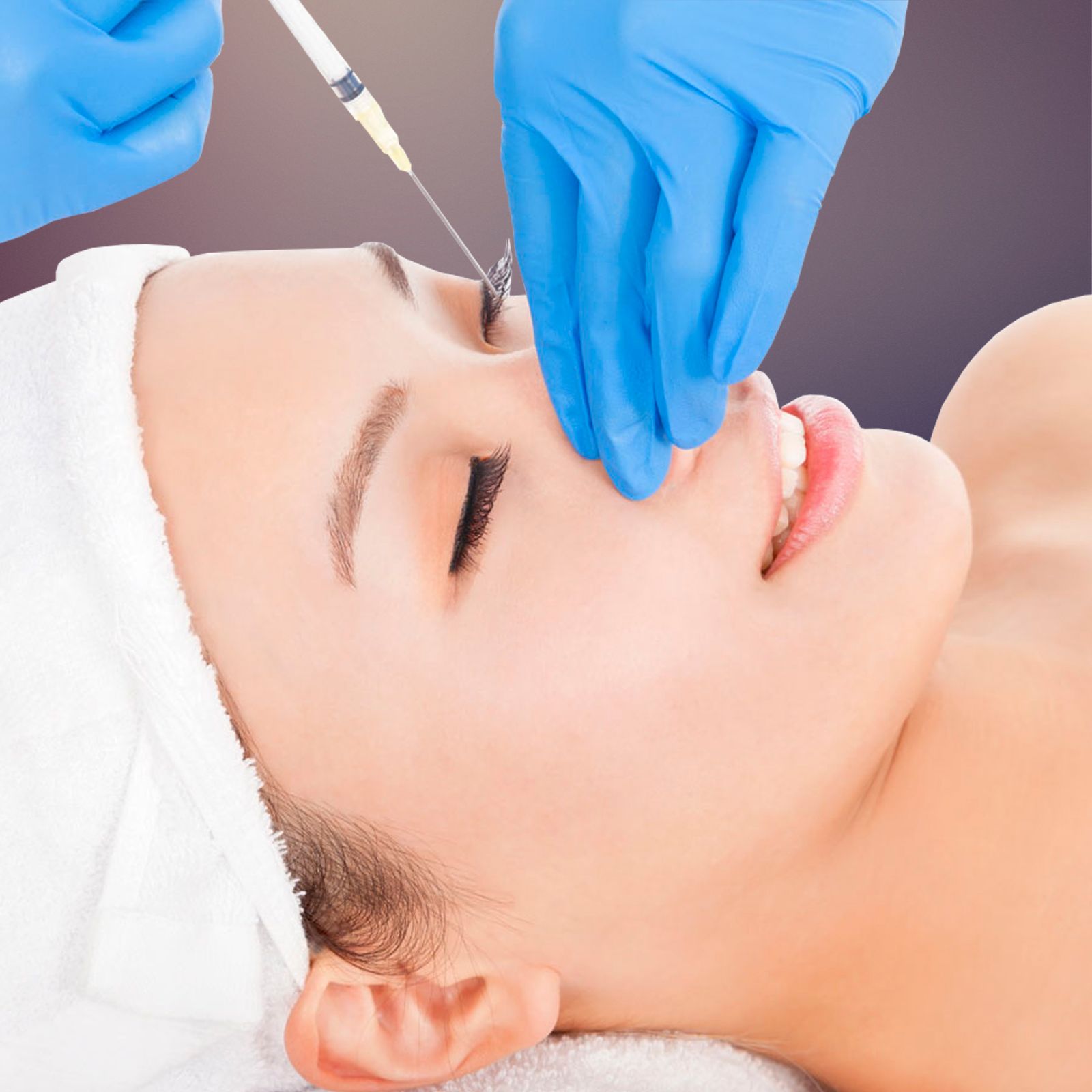 Female undergoing injectable nose job in Toronto